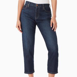 Vintage America Dark Wash Cheeky Straight Cropped Denim Jeans Womens Size 10/30